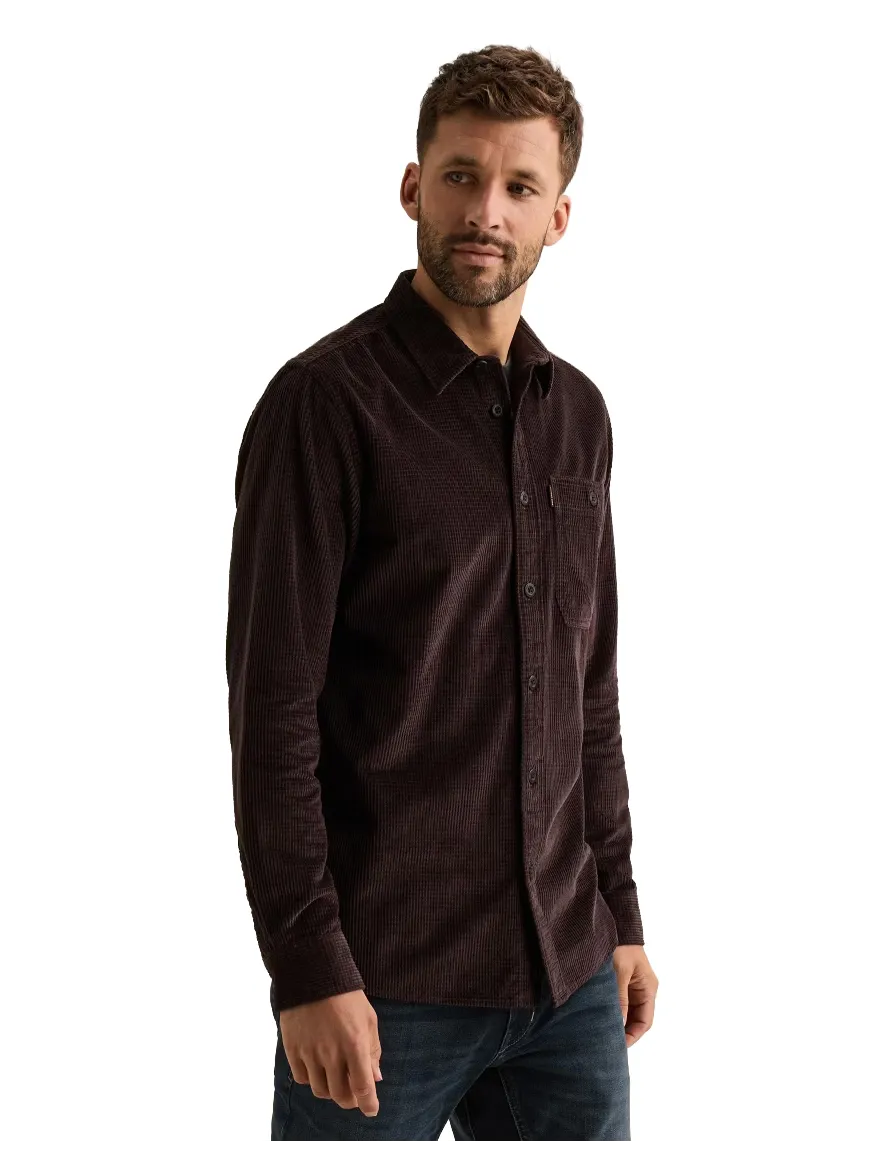 Overhemd PME Legend aubergine PSI2610208-Dark Aubergine