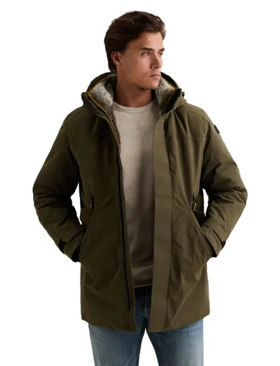 PME Legend PME Legend parka jas groen gevoerd warm waterdicht