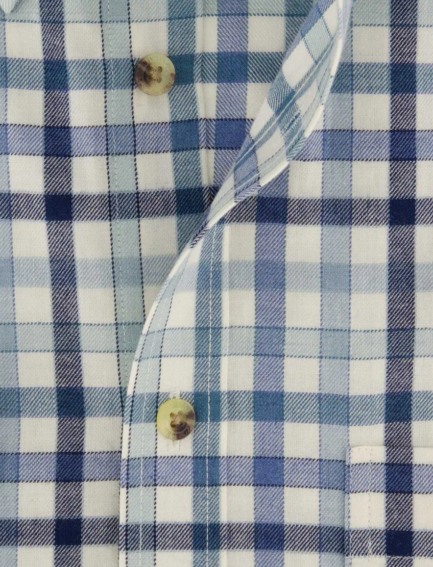Viyella overhemd blauw geruit