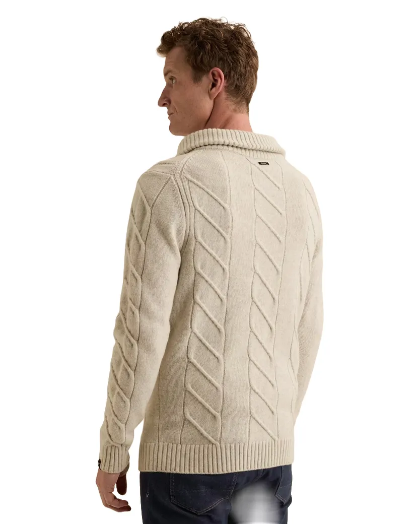 Trui Vanguard beige grof gebreid