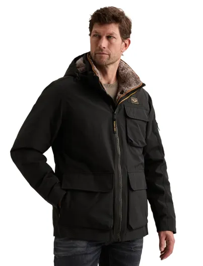 PME Legend PME Legend regenjas zwart waterdicht met borstzak