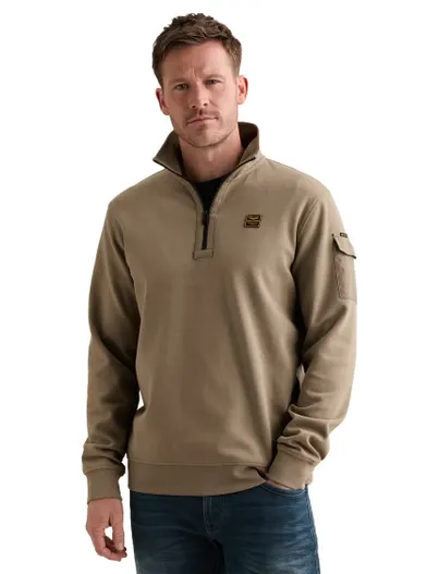 PME Legend PME Legend trui half zip beige