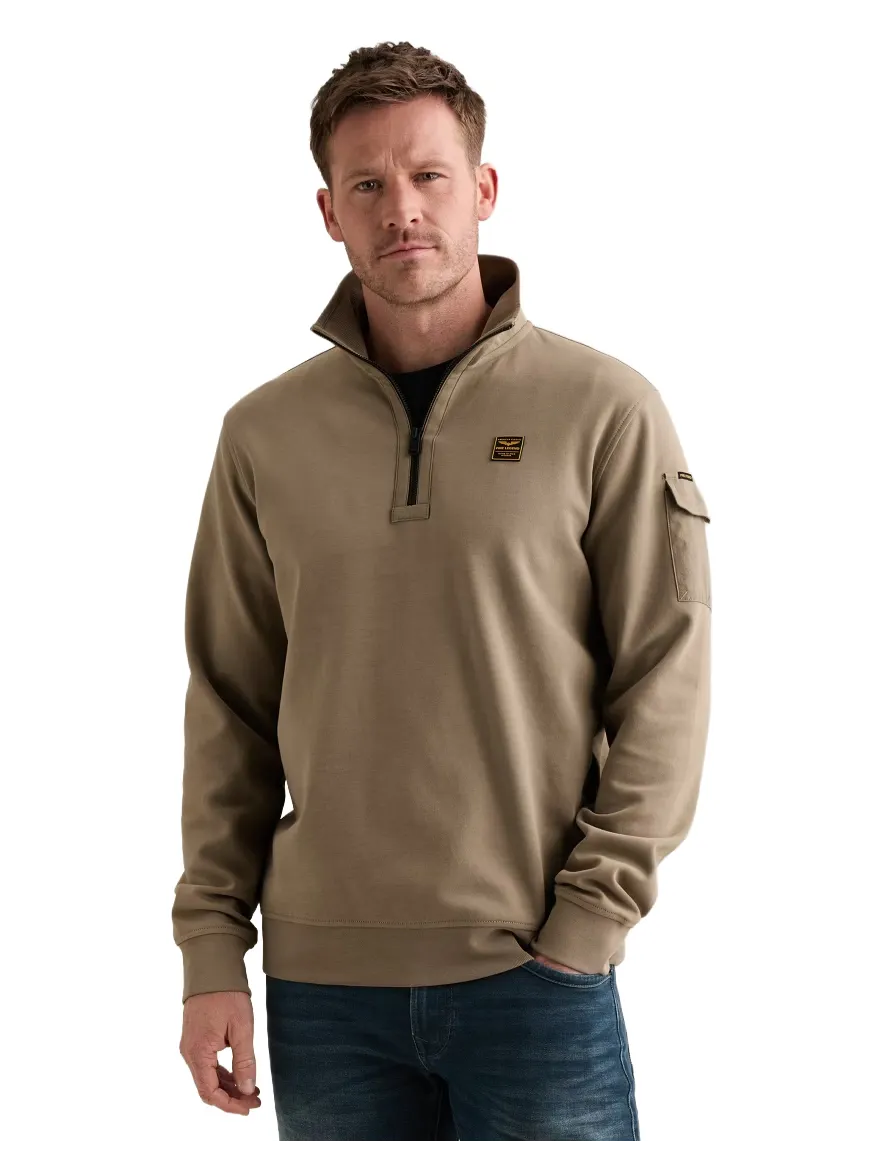 PME Legend trui half zip beige