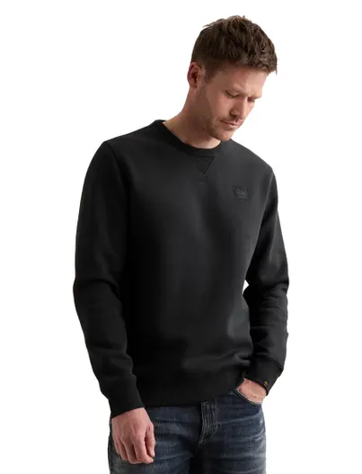 PME Legend PME Legend trui ronde hals donkerblauw gemeleerd