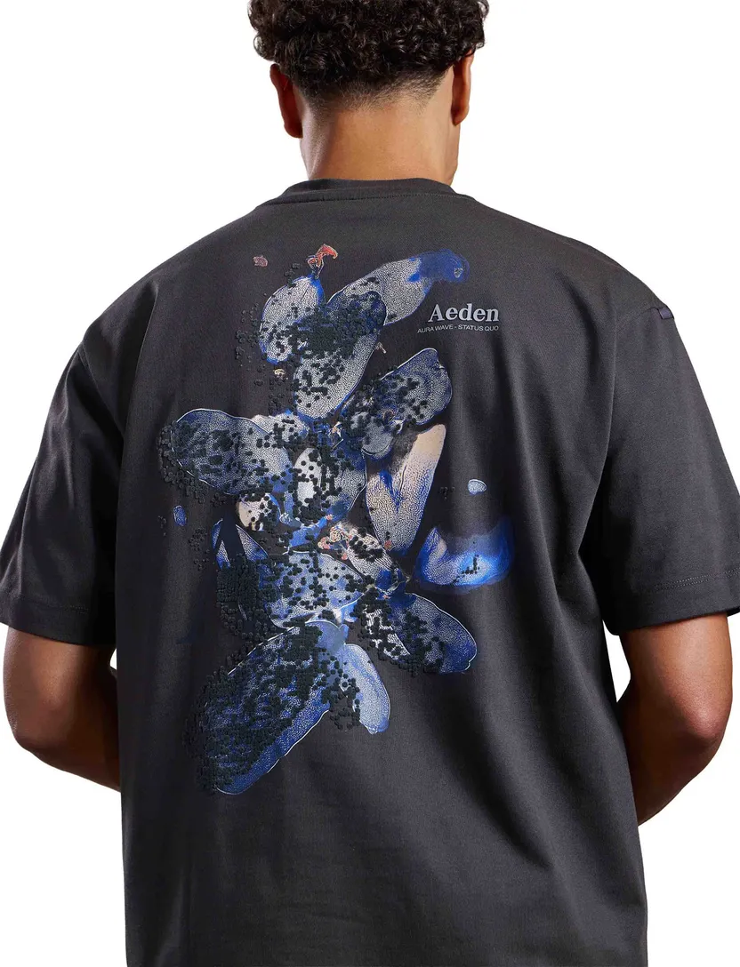 T shirt Aeden antraciet katoen