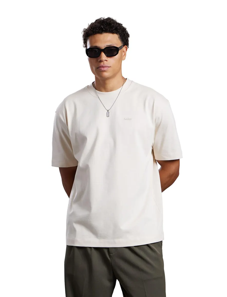 Aeden T shirt wit met backprint