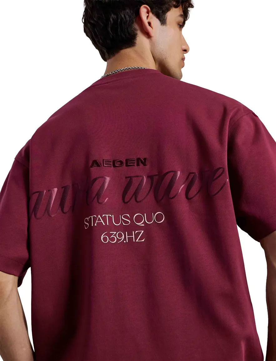 Aeden T shirt bordeaux met backprint