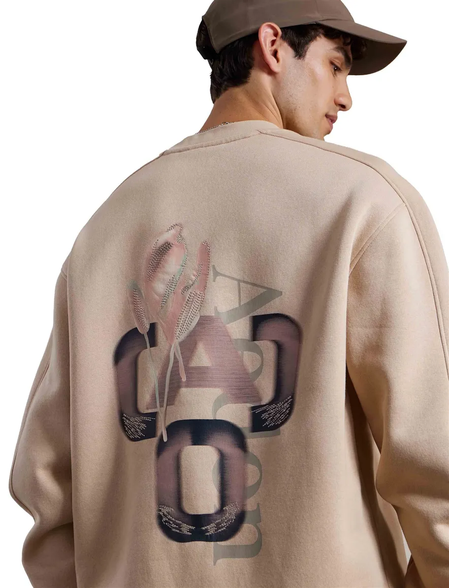 Aeden trui beige met backprint