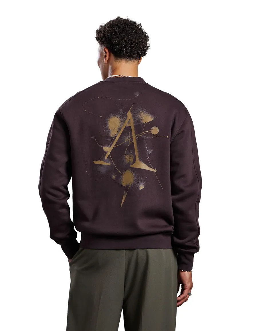 Aeden trui bruin backprint