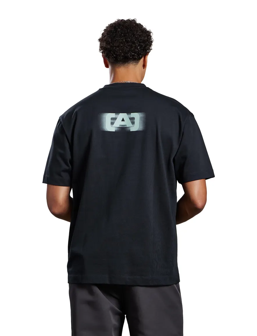Aeden T shirt zwart geprint