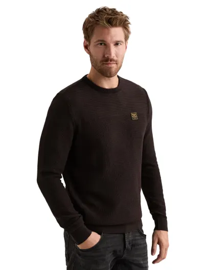 PME Legend PME Legend trui ronde hals aubergine