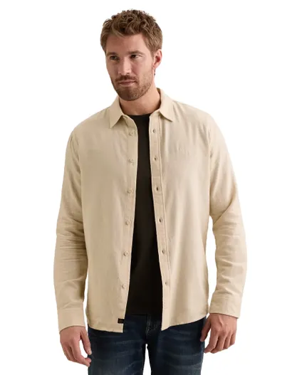 PME Legend PME Legend overhemd beige gemeleerd