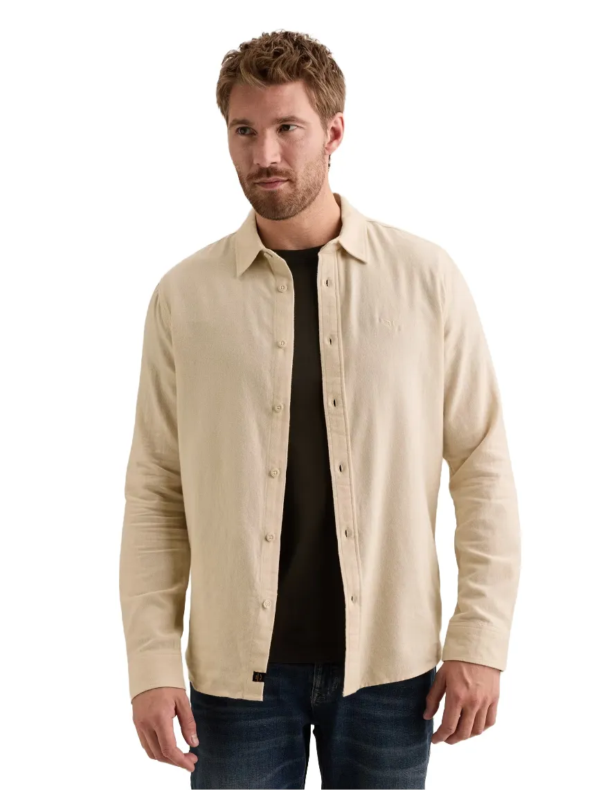 PME Legend overhemd beige gemeleerd