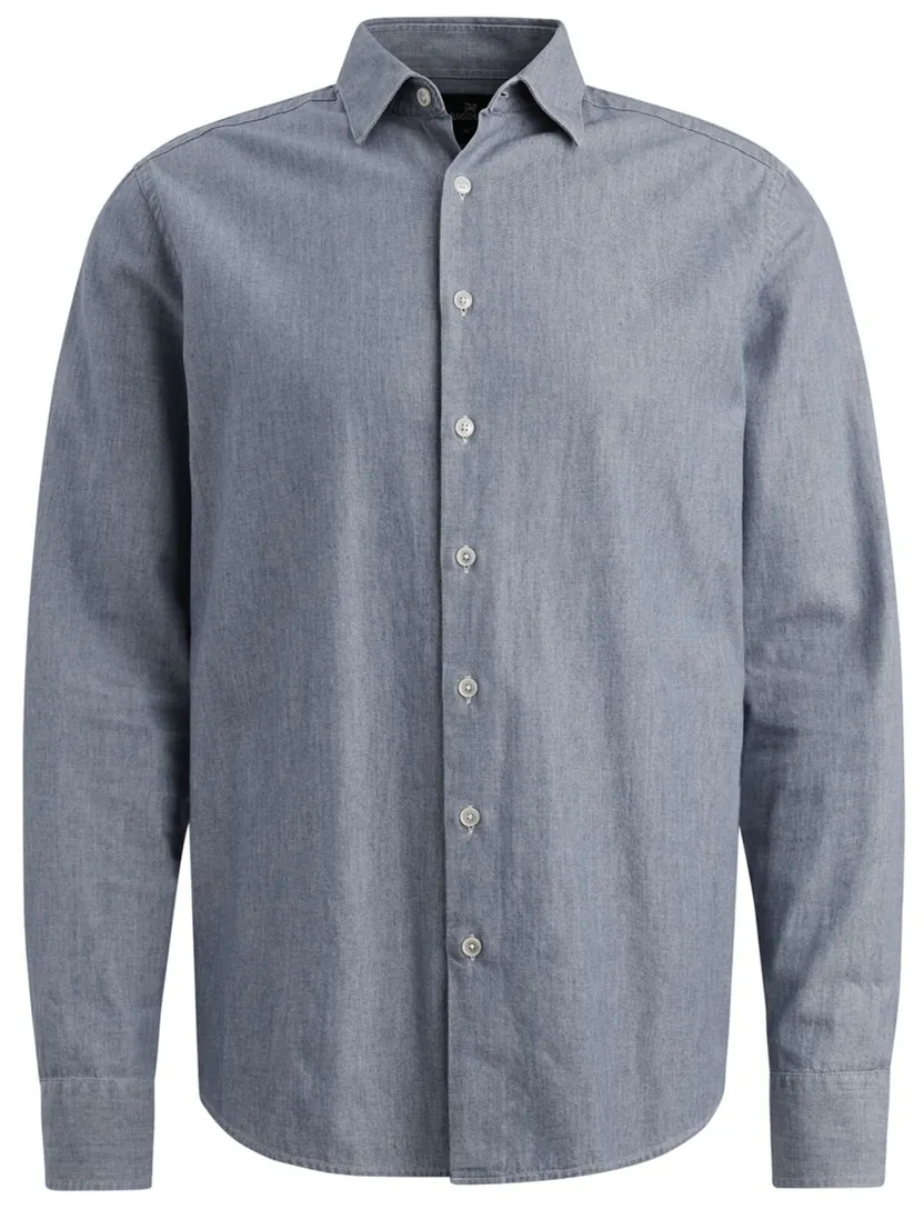 Donkerblauw overhemd Vanguard semi-wide collar