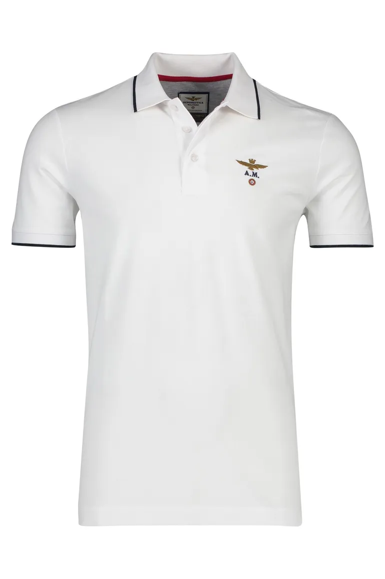 Aeronautica Militare polo wit met embleem