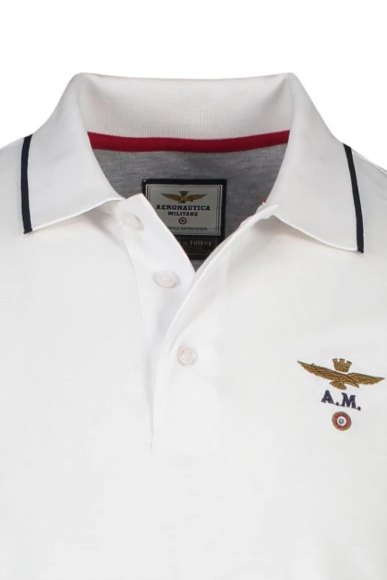 Aeronautica Militare polo wit met embleem