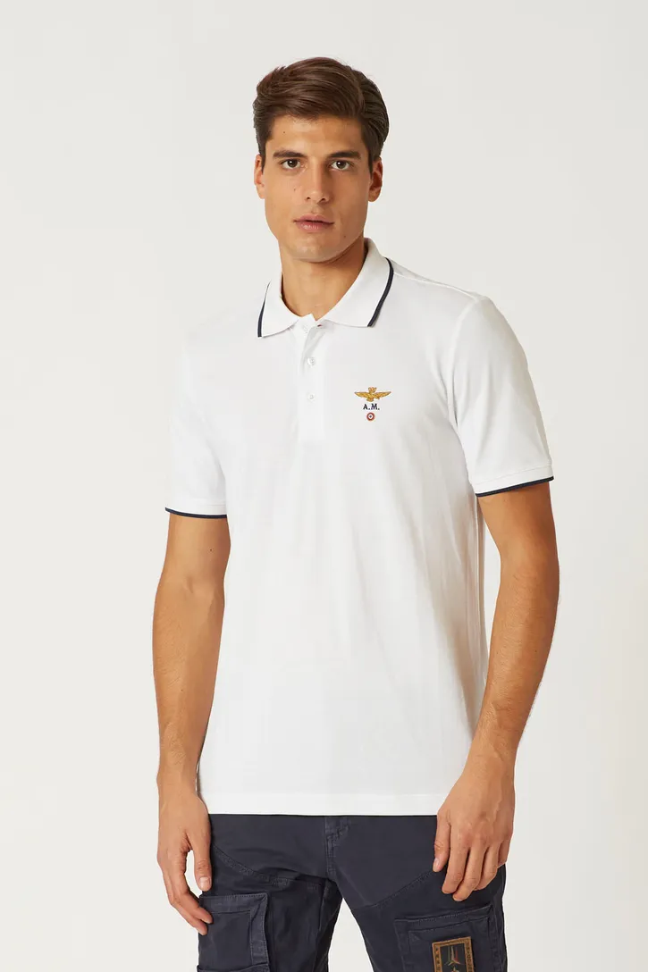 Poloshirt Aeronautica Militare wit
