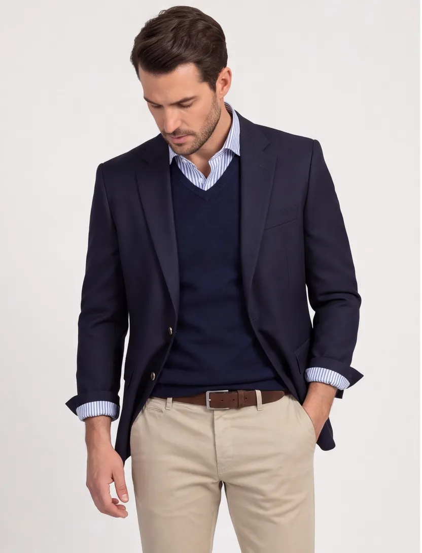 Magee blazer Nice wol donkerblauw