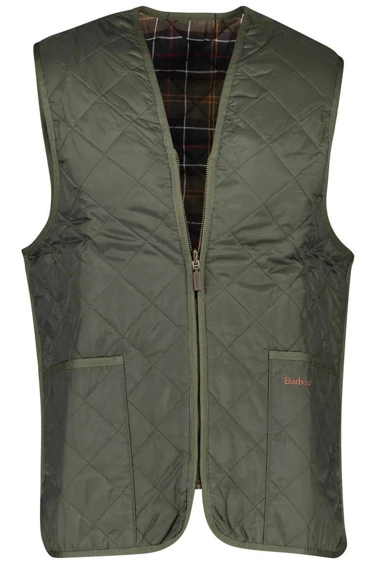 Barbour bodywarmer Olive quilt groen inritsbaar
