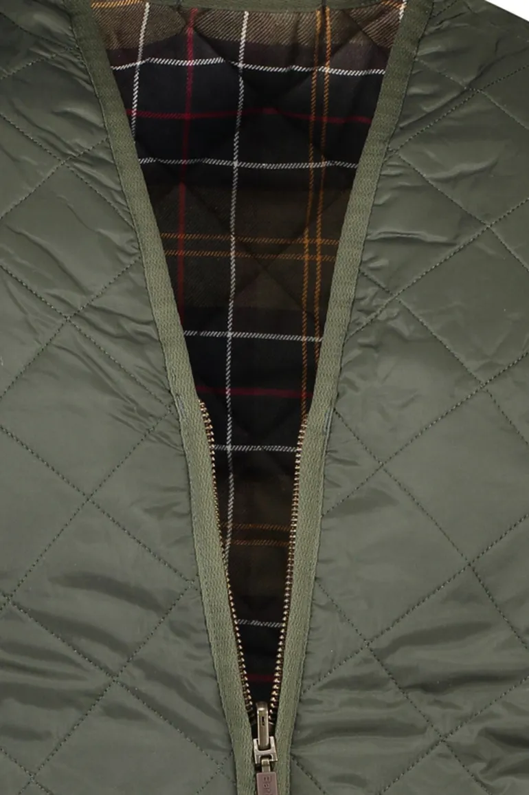 Barbour bodywarmer Olive quilt groen inritsbaar