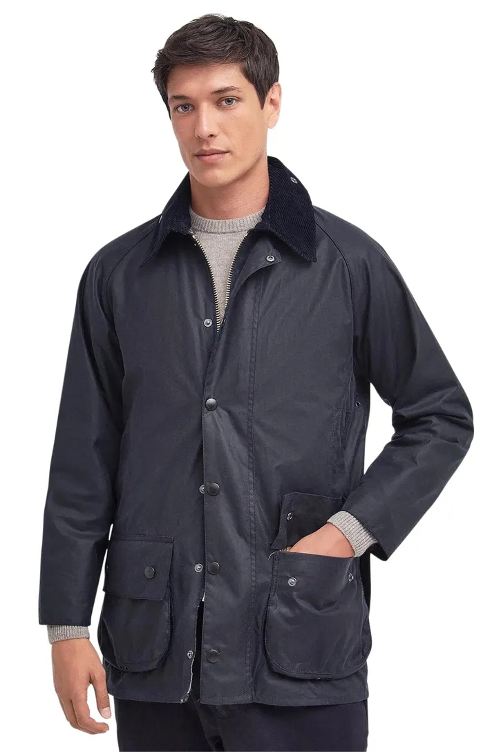 Barbour Beaufort waxjas donkerblauw
