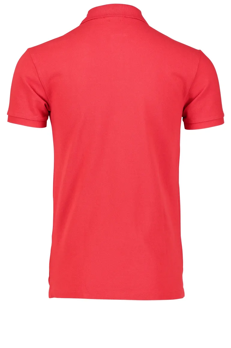 polo Polo Ralph Lauren rood effen katoen slim fit
