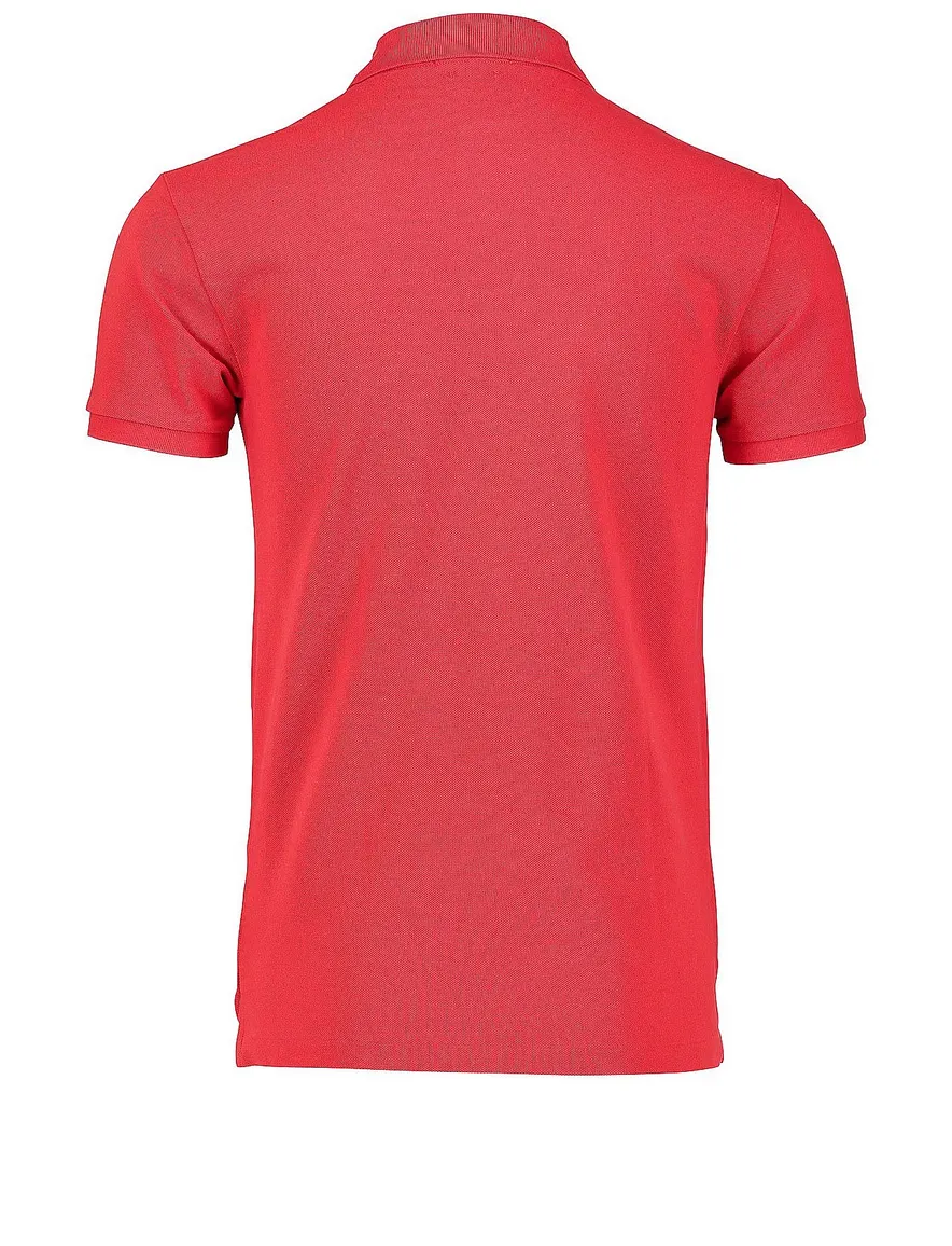 polo Polo Ralph Lauren rood effen katoen slim fit