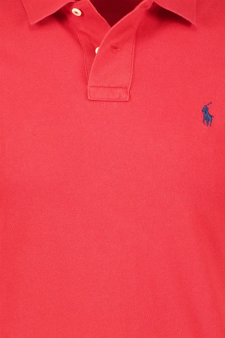 Polo Ralph Lauren polo slim fit rood effen katoen