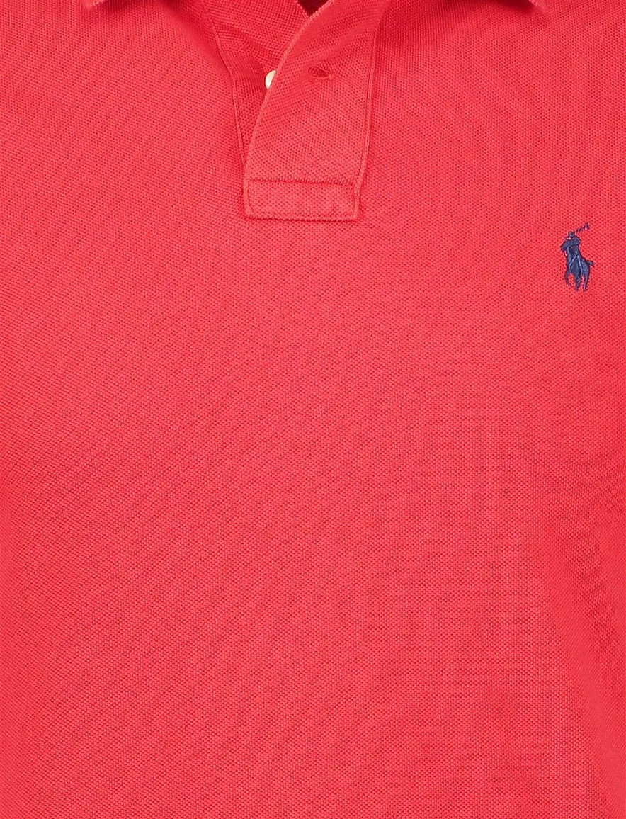 Polo Ralph Lauren polo slim fit rood effen katoen