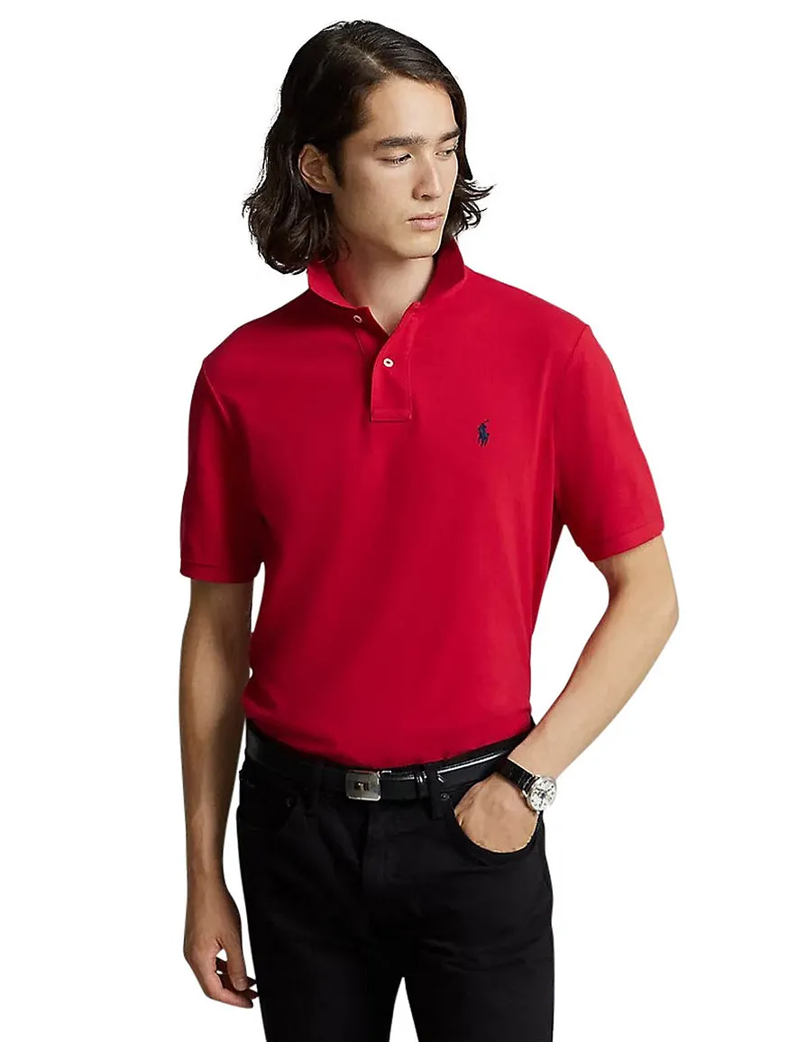 Polo Ralph Lauren polo slim fit rood effen katoen