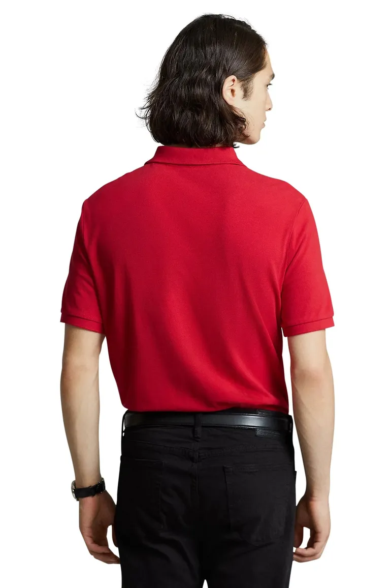 polo Polo Ralph Lauren rood effen katoen slim fit