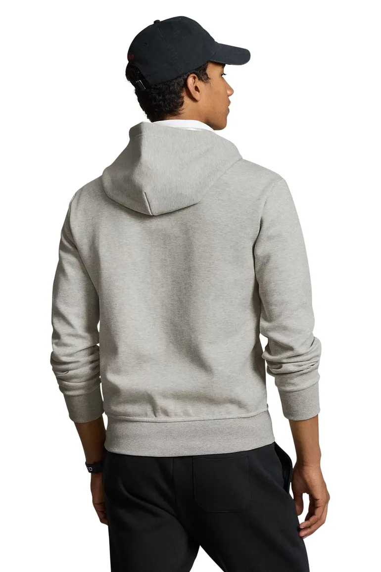 vest Polo Ralph Lauren grijs effen katoen opstaande kraag rits