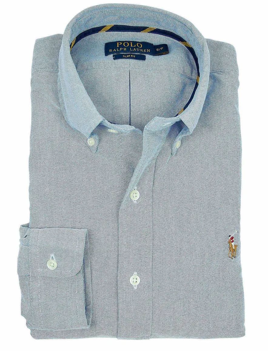 Ralph Lauren overhemd Oxford Slim Fit lichtblauw