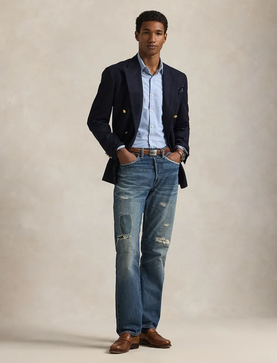 Ralph Lauren overhemd Oxford Slim Fit lichtblauw