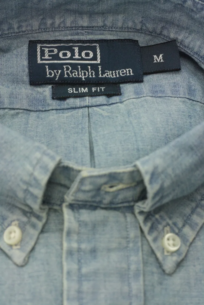 Ralph Lauren jeans overhemd middelblauw Slim Fit