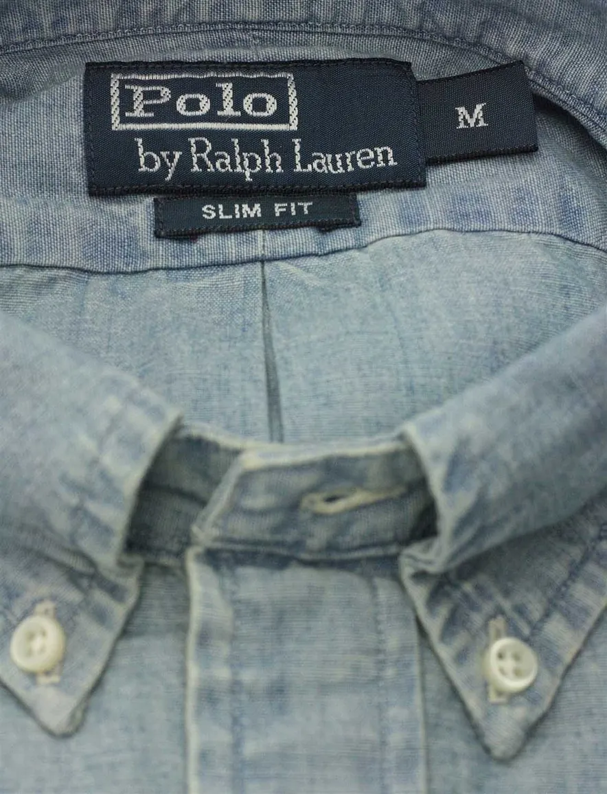 Ralph Lauren jeans overhemd middelblauw Slim Fit