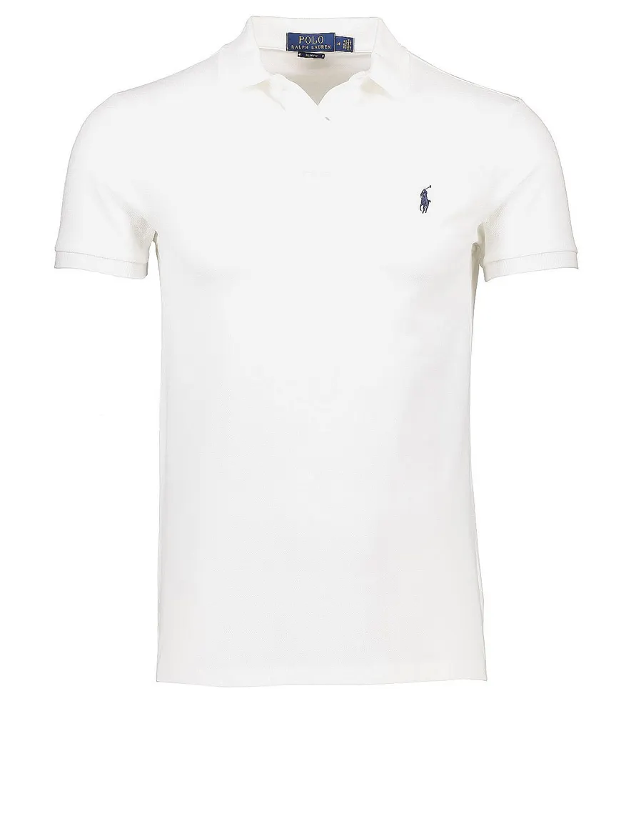 polo Polo Ralph Lauren wit effen katoen slim fit