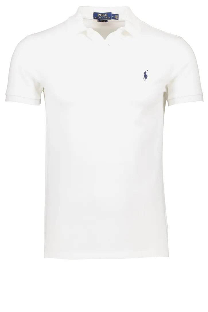 Polo Ralph Lauren polo wit effen katoen slim fit