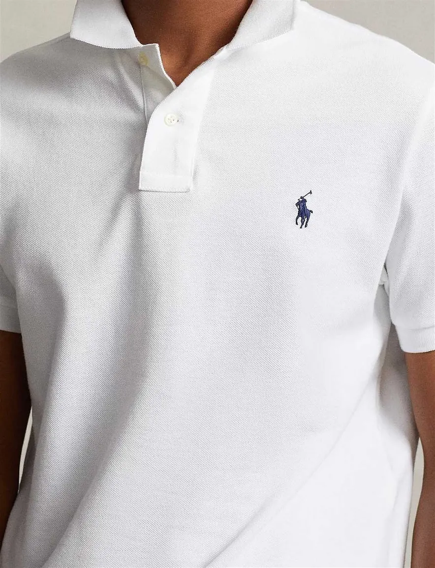 polo Polo Ralph Lauren wit effen katoen slim fit
