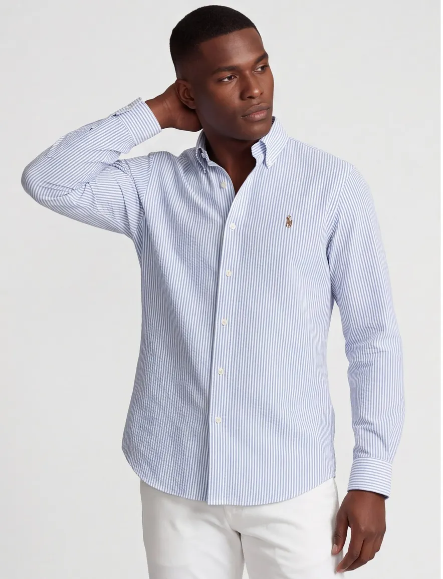 Ralph Lauren overhemd light blue streepmotief