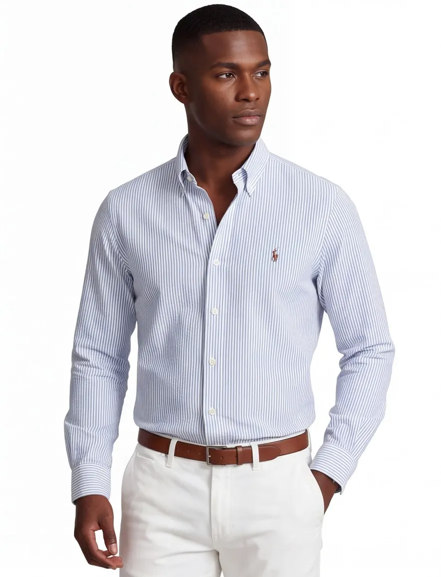 Ralph Lauren overhemd light blue streepmotief