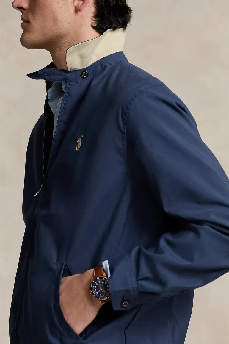 tussenjas Polo Ralph Lauren donkerblauw normale fit effen rits