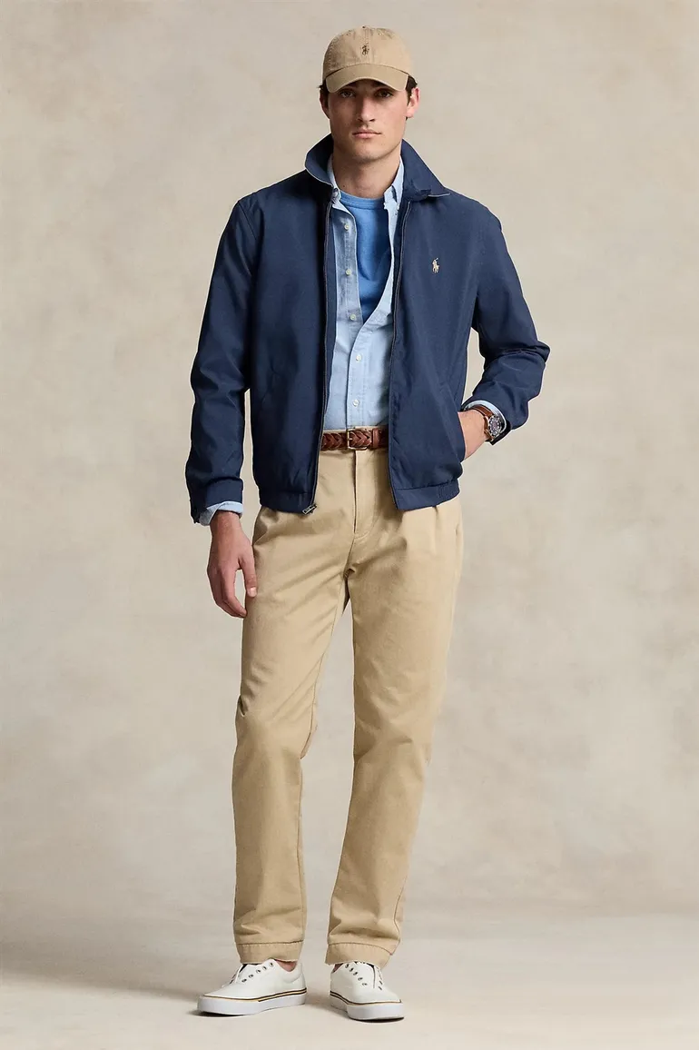 tussenjas Polo Ralph Lauren donkerblauw normale fit effen rits