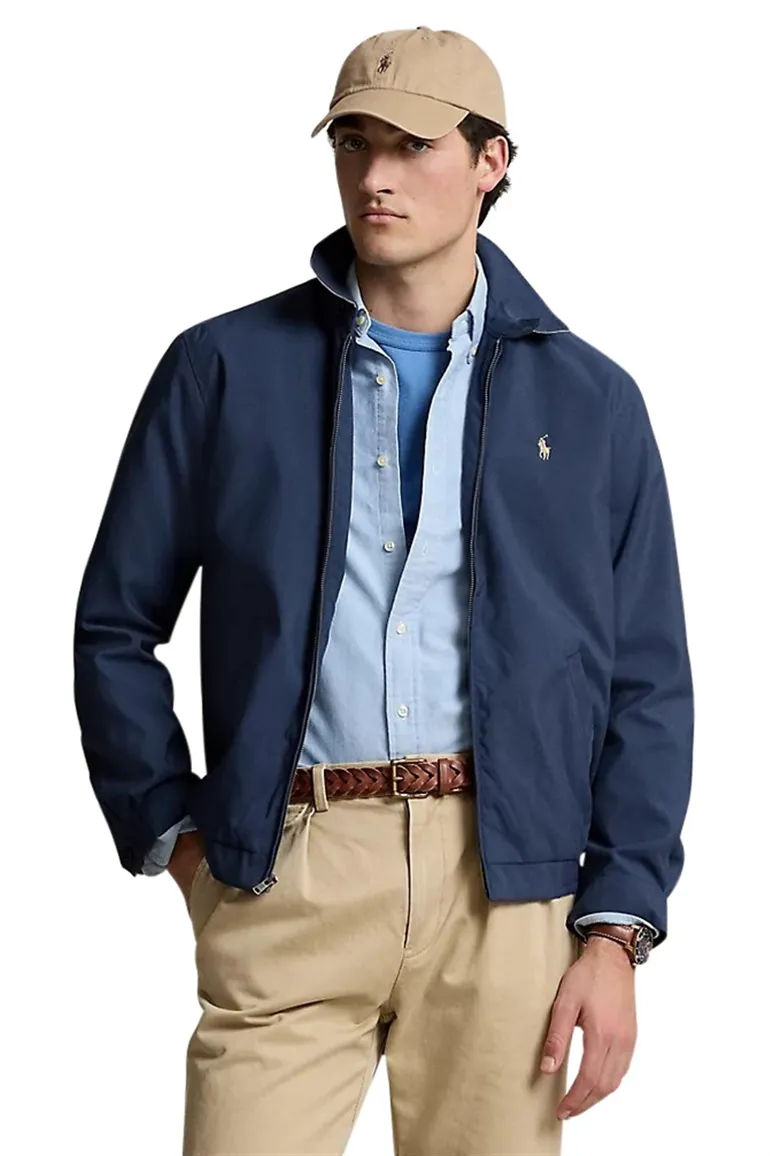 tussenjas Polo Ralph Lauren donkerblauw normale fit effen rits