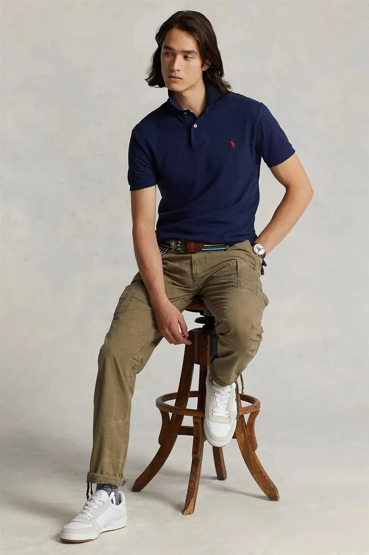 Polo Ralph Lauren polo navy uni katoen slim fit