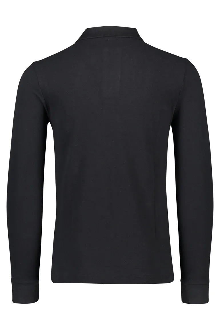 Polo Ralph Lauren polo slim fit zwart effen, geprint katoen