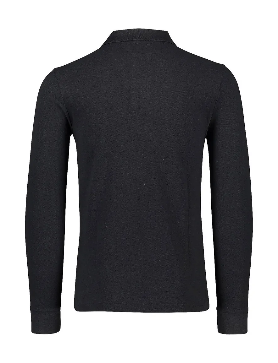 Polo Ralph Lauren polo slim fit zwart effen, geprint katoen