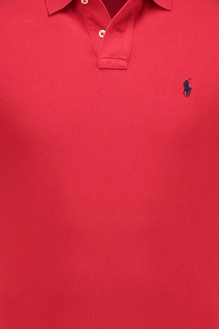 Poloshirt Ralph Lauren rood Custom Sim Fit