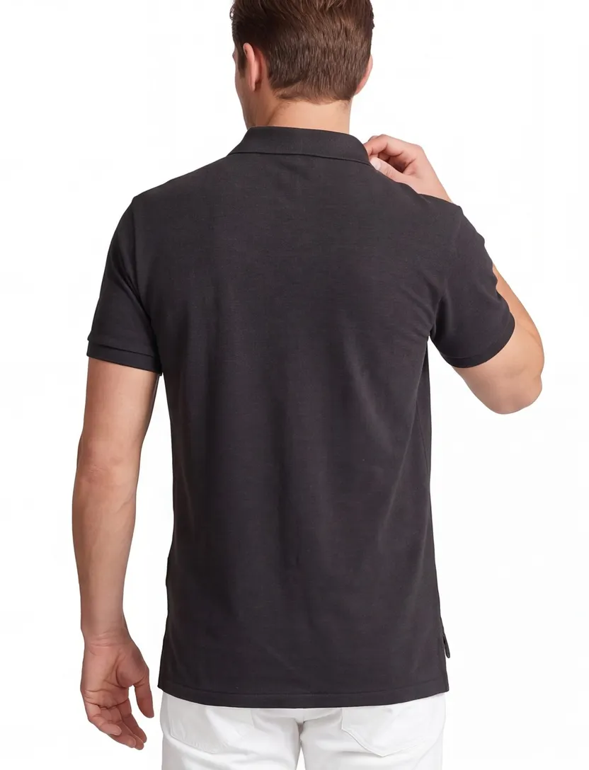 Ralph Lauren polo Custom Slim Fit zwart