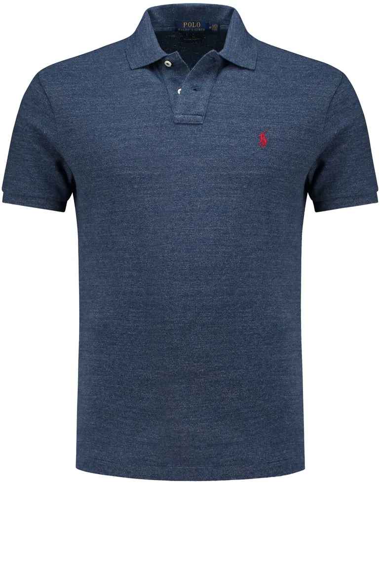 polo Polo Ralph Lauren blauw effen katoen normale fit